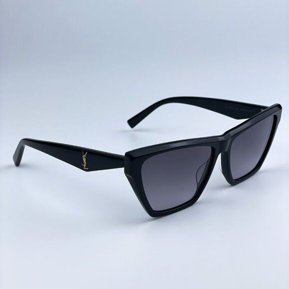 NEW Saint Laurent SLM103 001 Black Gray Gradient Cat Eye Women Sunglasses - Picture 7 of 14